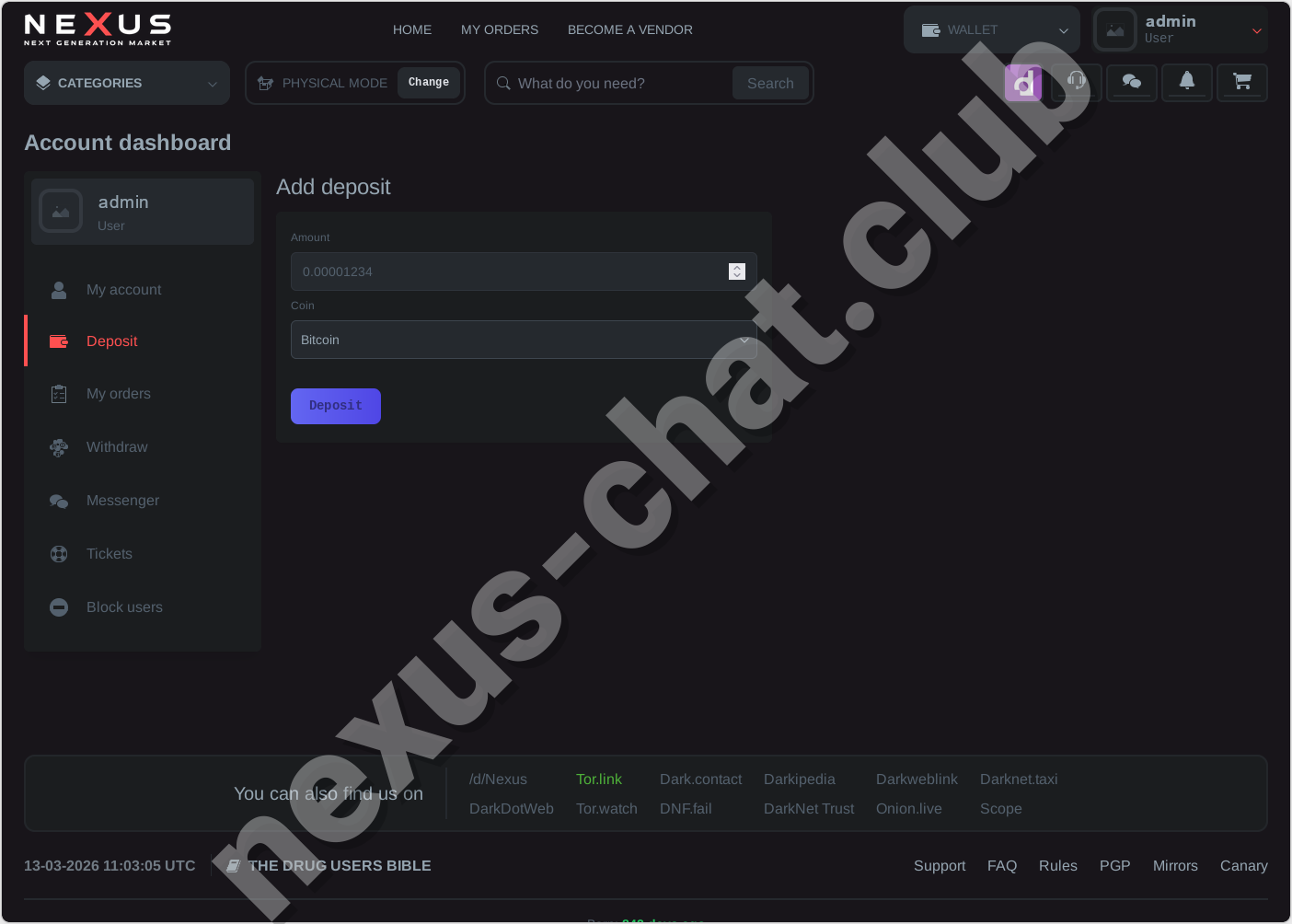 Nexus secure Monero wallet dashboard